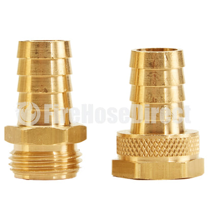 Brass Garden Hose Coupling Set (3/4" Hose)