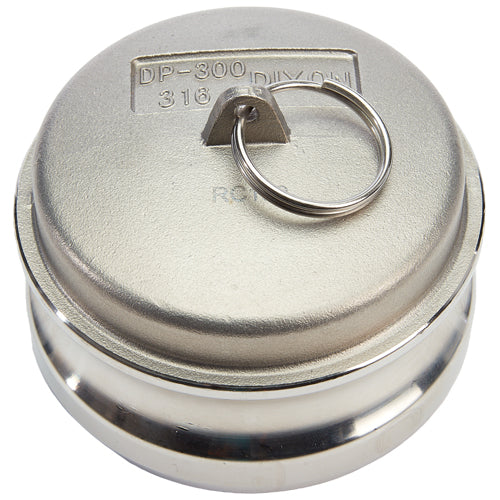 Stainless Steel 3" Camlock Male Dust Plug