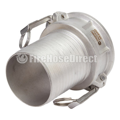 Stainless Steel 4" Female Camlock to Hose Shank