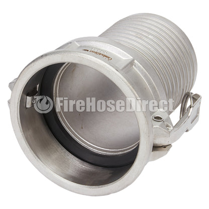 Stainless Steel 4" Female Camlock to Hose Shank