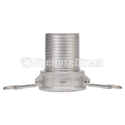 Stainless Steel 4" Female Camlock to Hose Shank