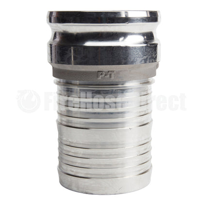 Aluminum 4" Male Camlock to Hose Shank