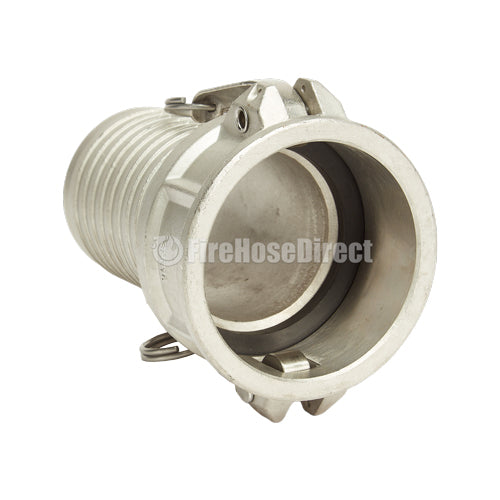 Stainless Steel 3" Female Camlock to Hose Shank