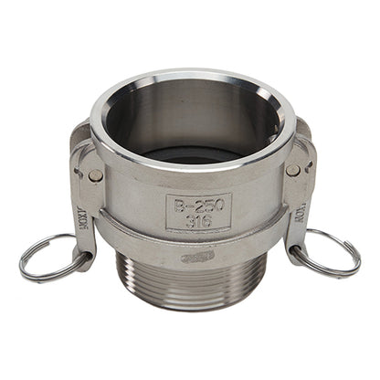 Stainless Steel 2 1/2" Female Camlock x 2 1/2" Male NPT