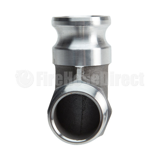 Aluminum 1 1/2" Male Camlock x 1 1/2" Male NPT 90 Degree Elbow (USA)