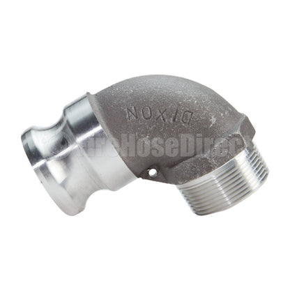 Aluminum 1 1/2" Male Camlock x 1 1/2" Male NPT 90 Degree Elbow (USA)