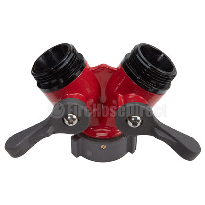 Aluminum Red 1 1/2" NH Inlet x (2) 1 1/2" NH Outlet