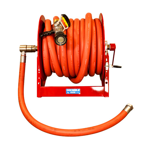 Live 1 1/2" Booster Fire Hose Storage Reel Kit - 50' Hose