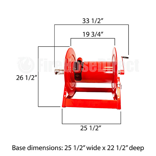 Live 1 1/2" Booster Fire Hose Storage Reel Kit - 50' Hose