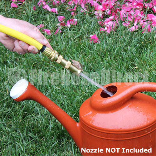 Yellow 5/8" x 50' Forestry Hose (Brass Garden Hose Couplings - 10 Pack)