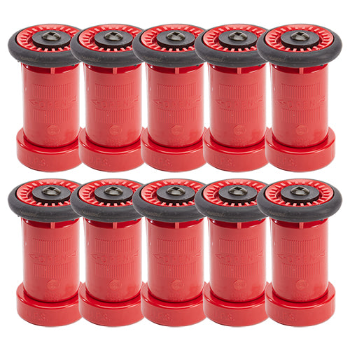 Plastic 1 1/2" Red Fire Nozzle NH Threads (100-Pack)