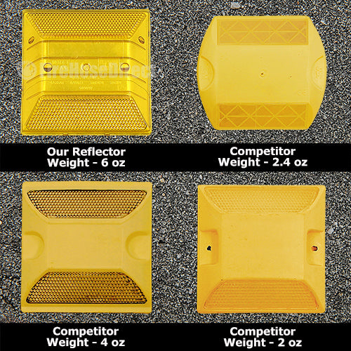 Peel-N-Stick Yellow Reflective Road Marker (10 Pack)