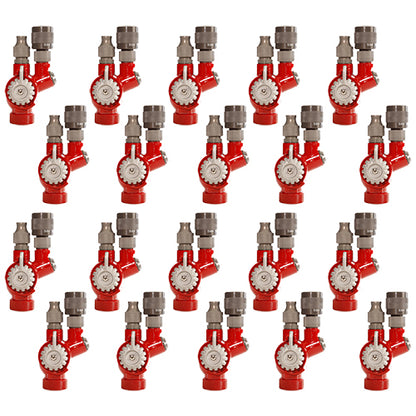 1" Red Twin Tip Forestry Nozzle NPSH Threads (20-Pack)