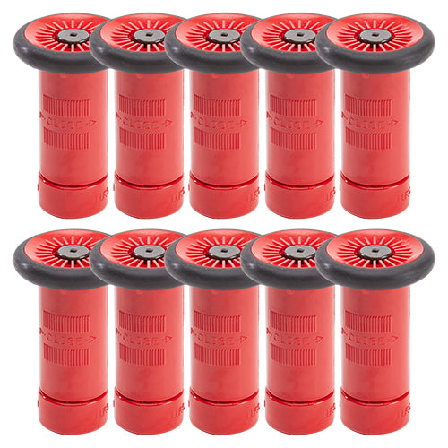 Plastic 1" Red Fire Nozzle NPSH Threads (100-Pack)