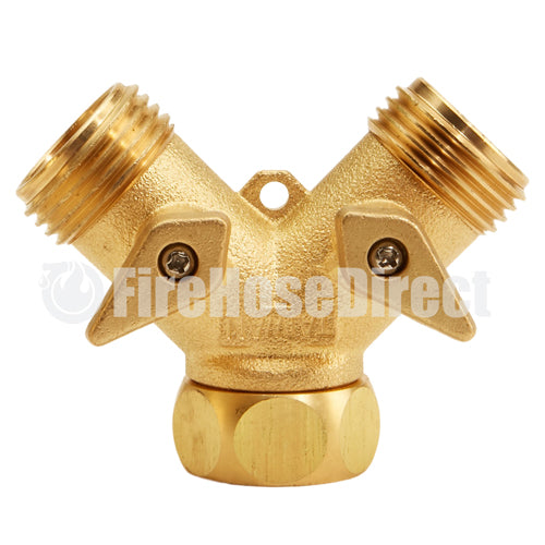 Brass GHT Inlet x (2) GHT Outlet (100-Pack)