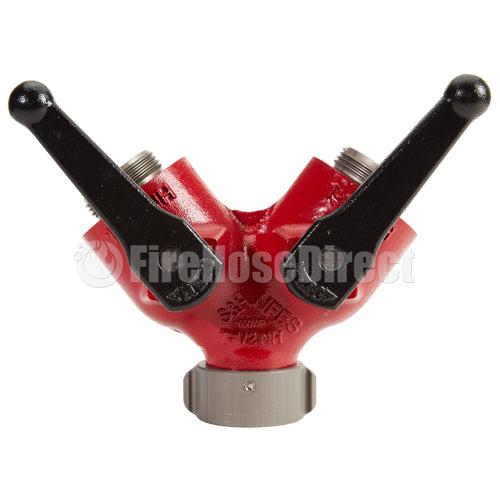 Forestry Aluminum 1 1/2" NH Inlet X (2) 1 1/2" NH Outlet Wye Valve (10-Pack)