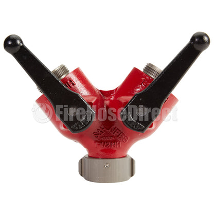 Forestry Aluminum 1 1/2" NH Inlet X (2) 1 1/2" NH Outlet Wye Valve (10-Pack)