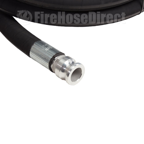 Black 1 1/2" x 20' Heavy-Duty Camlock Suction Hose