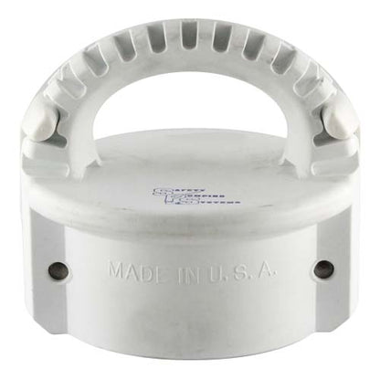 White 3" Food Grade Polypropylene Female Safety Bump Cap