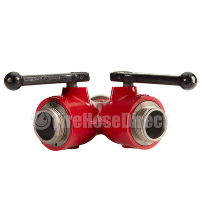 Forestry Aluminum 1 1/2" NH Inlet X (2) 1 1/2" NH Outlet Wye Valve (10-Pack)