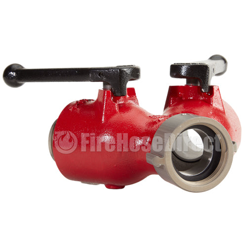 Forestry Aluminum 1 1/2" NH Inlet X (2) 1 1/2" NH Outlet Wye Valve (10-Pack)