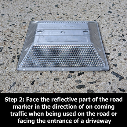 White Reflective Road Marker (10 Pack)