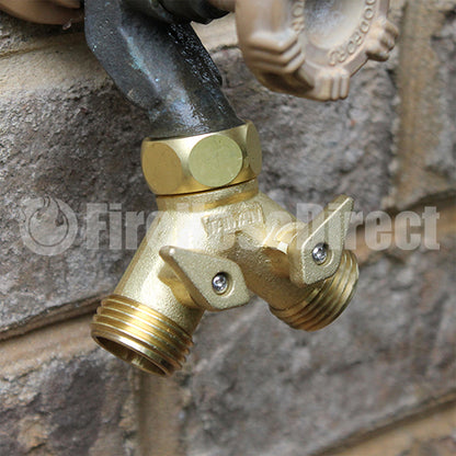 Brass GHT Inlet x (2) GHT Outlet (100-Pack)