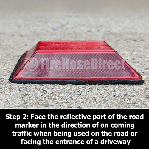 Peel-N-Stick Red Reflective Road Marker (10 Pack)