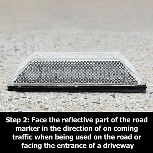 Peel-N-Stick White Reflective Road Marker