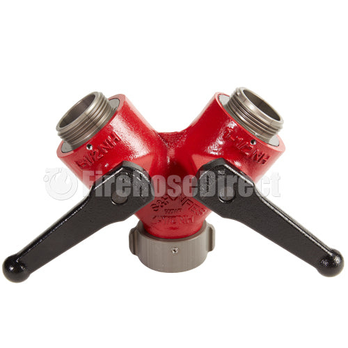 Forestry Aluminum 1 1/2" NH Inlet X (2) 1 1/2" NH Outlet Wye Valve (10-Pack)