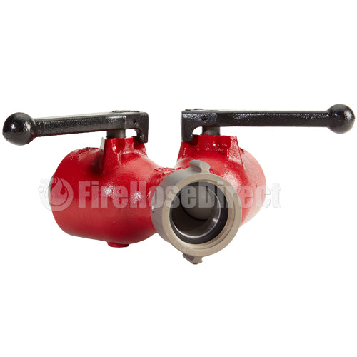 Forestry Aluminum 1 1/2" NH Inlet X (2) 1 1/2" NH Outlet Wye Valve (10-Pack)