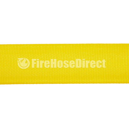 Yellow 3/4" x 50' Forestry Hose (Brass Garden Hose Couplings) - Import with Band
