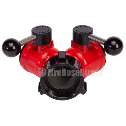 Aluminum 2 1/2" NH Inlet X (2) 1 1/2" NPSH Outlet