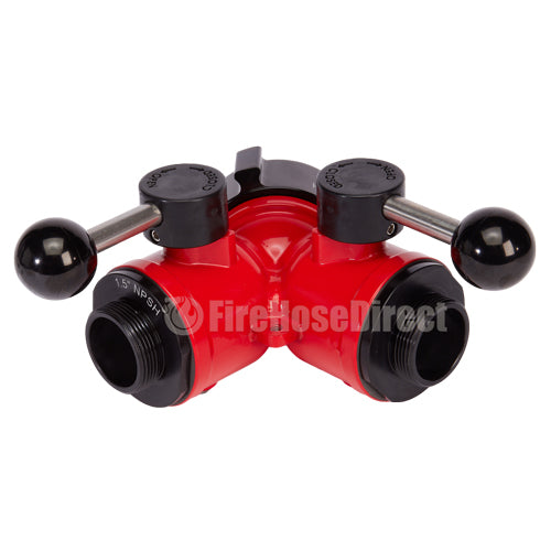 Aluminum 2 1/2" NH Inlet X (2) 1 1/2" NPSH Outlet