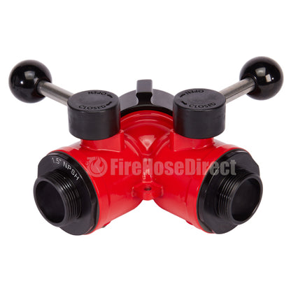 Aluminum 2 1/2" NH Inlet X (2) 1 1/2" NPSH Outlet