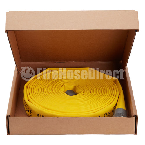 Yellow 1 1/2" x 50' Forestry Hose (Alum NH Couplings)