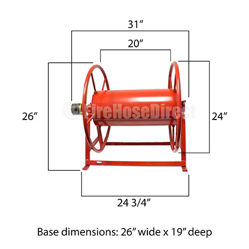 Live 1 1/2" Booster Fire Hose Storage Reel (Global)