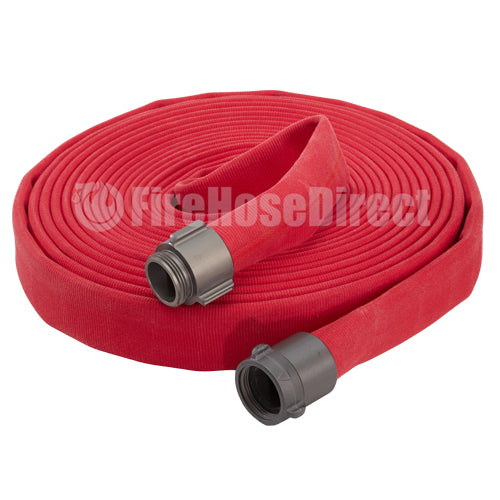 Red 1 3/4" x 50' Double Jacket Hose (Alum 1 1/2" NH Couplings)