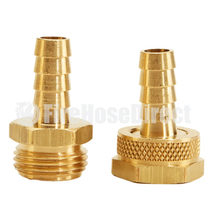 Brass Garden Hose Coupling Set (1/2" Hose)