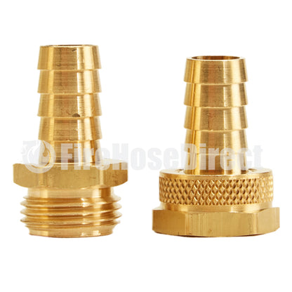 Brass Garden Hose Coupling Set (5/8" Hose)