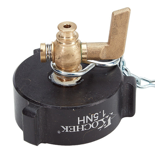 Aluminum 1 1/2" NH Cap With Petcock