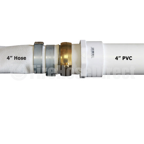 White 4" x 50' Single Jacket Discharge Hose