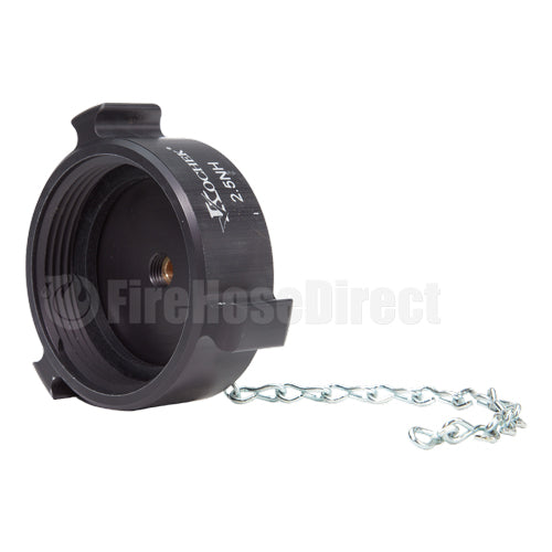 Aluminum 2 1/2" NH Test Cap with Petcock