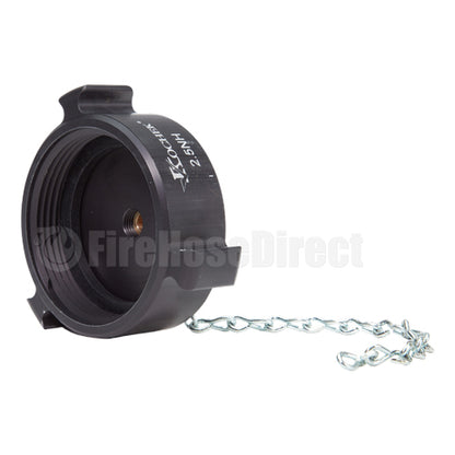 Aluminum 2 1/2" NH Test Cap with Petcock