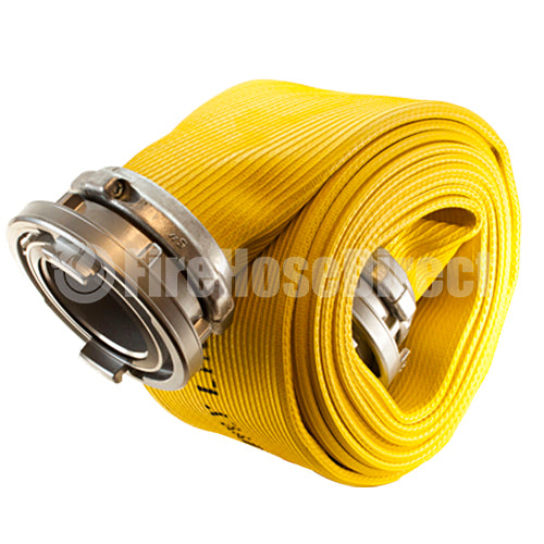 Yellow 5" x 50' Pro-Flow Rubber Hose (Storz Couplings)
