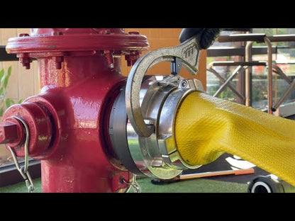 Yellow 5" x 100' Pro-Flow Rubber Hose (Storz Couplings)